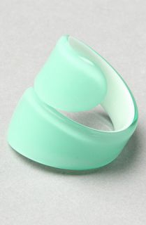 Accessories Boutique The Wrapped Acrylic Ring in Green  Karmaloop