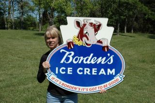 Bordens Elsie The Cow Milk Ice Cream Dairy Farm Kitchen 2 Sided