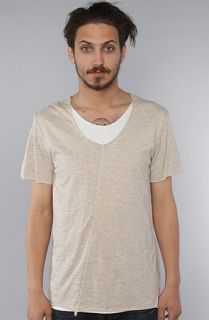 Shades Of Grey The Asymmetrical 2 Layer Tee in Beige White  Karmaloop