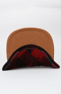 HUF The Classic H Buffalo Check Snapback Cap in Red