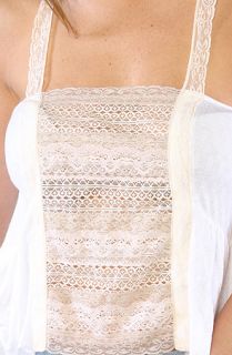 Free People The Polynesian Dreams Lacey Crop Top in Optic White