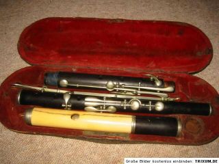 Very old flute wood &keys in C (?) flauta