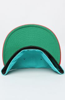 HUF The Vintage H New Era Cap in Teal Red