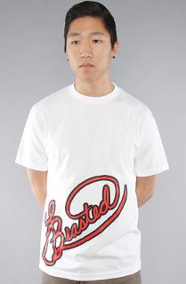 Beasted The Classic Beasted Scripty Tee in White Red Black  Karmaloop