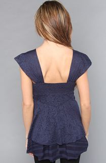 Free People The Paradise Bib Top in Bright Navy