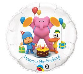 Pocoyo Happy Birthday Party Fiesta Mylar Foil Balloons Set of 3