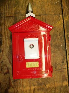 1924 Gamewell Fire Alarm Call Box w Key Restored