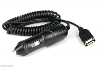 Coil Cord Car Charger for Flip Video Ultra Mino Slidehd