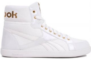 Reebok Mens Berlin Retro Style White Gold Leather Basketball Shoes