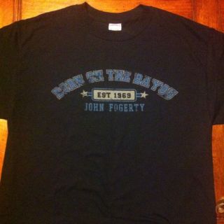 RARE John Fogerty Born on The Bayou World Concert Tour Shirt New CCR L