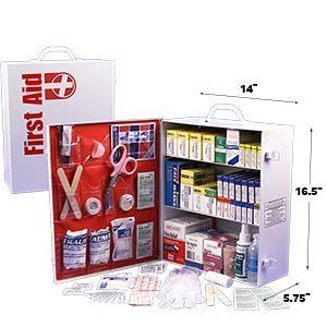 First Aid Cabinet 3 Shelf Emergency Survival Kit 1045 Pieces