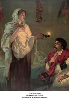 FLORENCE NIGHTINGALE NURSE POSTER NURSING VINTAGE LADY WITH THE LAMP