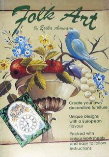 Folk Art by Erika Ammann Tole Painting Pattern Book New