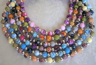 New Viva Beads Classic 8mm Stretch Necklace NWT