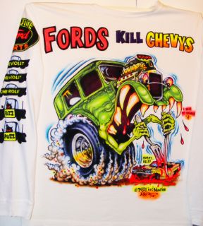 Johnny Ace Art Airbrushed T Shirt Rat Fink Ed Big Daddy Roth Ford Race