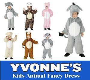 Childrens Zoo Jungle Farm Animal Boys Girls Fancy Dress Childs Costume