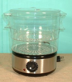 Food Steamer Cooks Essentials Model 97610 2 Tier Mini