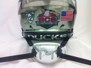 Ducks Rose Bowl Football Helmet Chrome Chinstrap and Decal Set