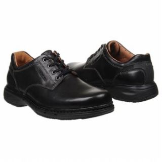 Mens Unstructured by Clarks Un.Centre Black Leather 