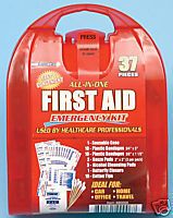 37pc All in One First Aid Emergency Kit Travel Car RV