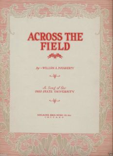 Ohio State Across The Field Football Sheet Music 1920s College OSU