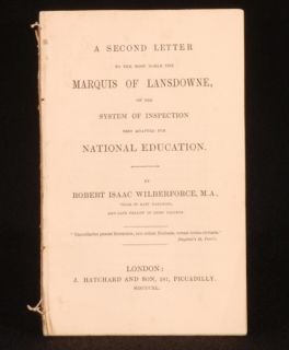 1840 Letter to the Marquis of Lansdowne EDUCATION