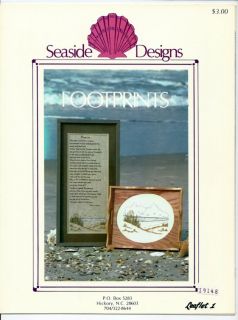 Seaside Designs Footprints Counted Cross Stitch Leaflet