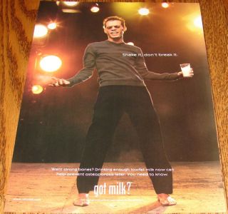 Got Milk Print Ad Marc Anthony 2000 Pinup Bare Feet