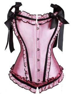 New Fashion Sexy Wide Ruffle and Double Bows Corset