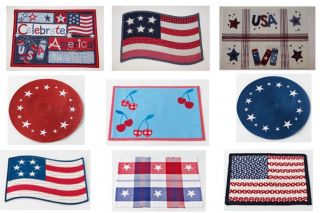 4th of July Patriotic Placemats 8 Styles U Pick