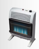 Glo Warm 503282 20 000 BTU HR Vent Free Blue Flame Heater