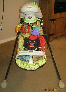Fisher Price Luv U Zoo Cradle Swing Baby Gear Electronic Motion Sounds