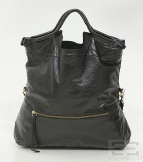 Foley & Corinna Black Crinkled Leather Convertible Disco City Bag