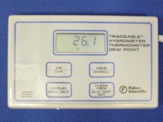 Fisher Scientific Hygrometer Thermometer Dew Point