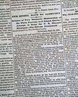 1864 Civil War Newspaper Battle of Fishers Hill Strasburg VA Philip H
