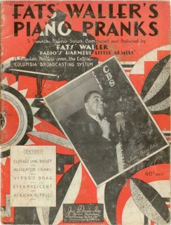 c1934 Fats Wallers Piano Pranks songbook