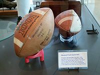 marshall faulk s game ball from the september 14 1991 game when he ran