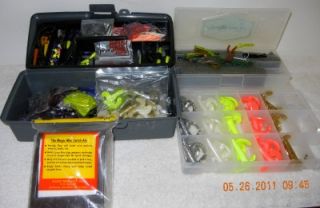 Boxes Fishing Tackle Includes Mostly Soft Plastics Gray Box 2 Clear