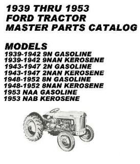 2N 8N 9N NAA Ford Tractor Parts Book Catalog 1939 1953