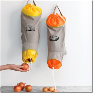 Onion & Potato Storage Sacks   Set/Lot of 2   Food Storage Bags