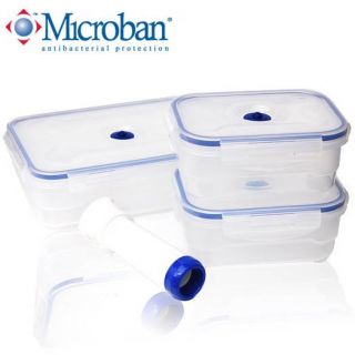 Neoflam Food Storage C ontainers 7 pcs Microban Antimicrobial Product