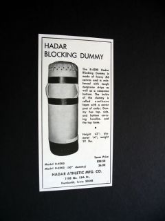 Hadar R 4200 Football Blocking Dummy 1968 Print Ad