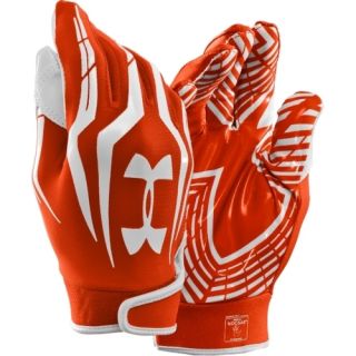  UA F3 Adult Receiver Football Gloves Dark Orange 