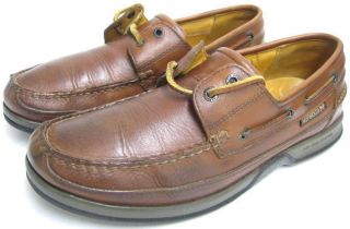  Mephisto Mens Shoes Brown Leather Casual Felix Boat Loafers 9 M