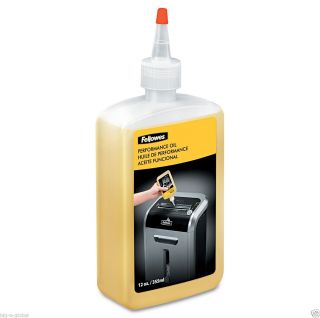 Fellowes Paper Shredder Oil 12 oz Bottle w Extension Nozzle Lubricant