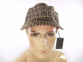 Fendi Hat Make OFFER Sz M 143 5$ Brown FXQ612NCB Man New
