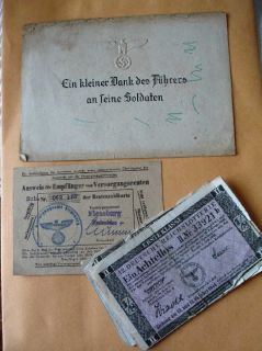 German WW2 Documents Flensburg Ausweis Empfaenger 5 Lotterie