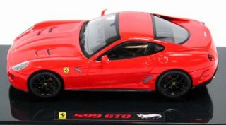 Ferrari 599 GTO in Red w/ Red Top 143 Scale Diecast Car by Hot Wheels