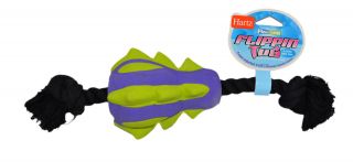 Hartz Flexa Foam Flippin Tug Dog Toy Purple Green
