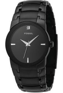 new fossil mens black ip stainless steel dress watch style fs4279